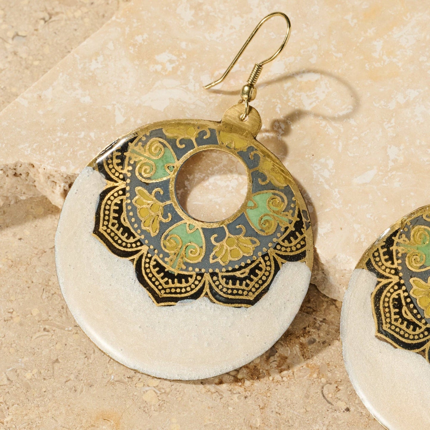 Mandir Enamel Earrings - MST GoodsTen Thousand Villages