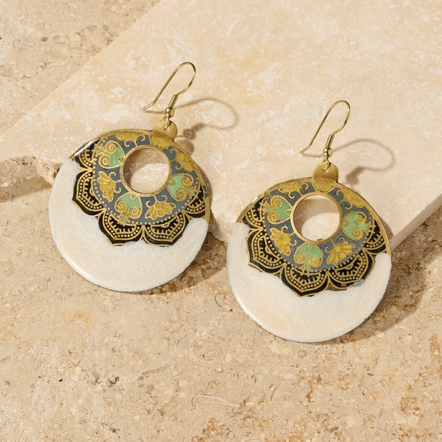 Mandir Enamel Earrings - MST GoodsTen Thousand Villages