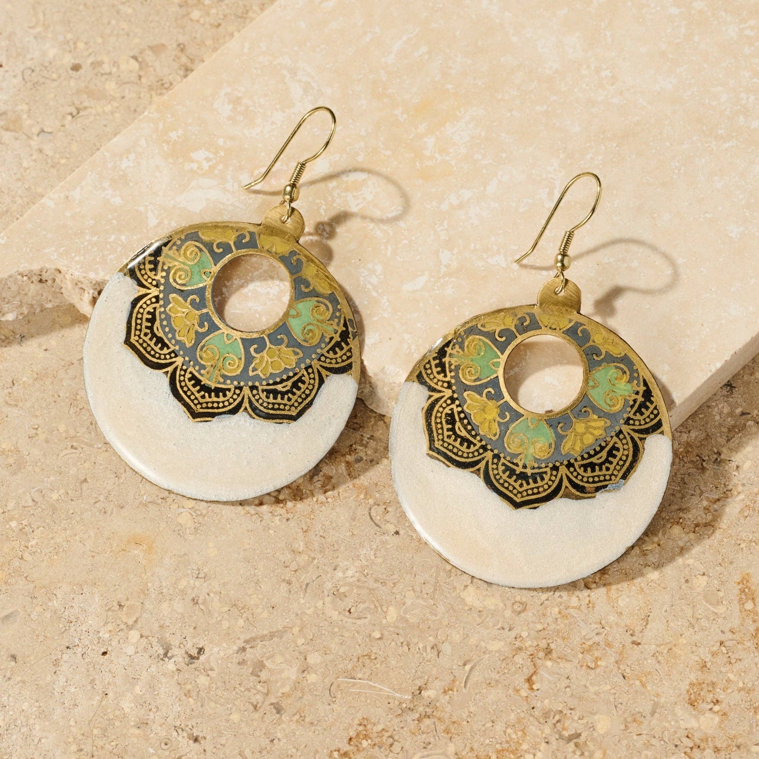 Mandir Enamel Earrings - MST GoodsTen Thousand Villages