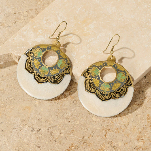 Mandir Enamel Earrings - MST GoodsTen Thousand Villages