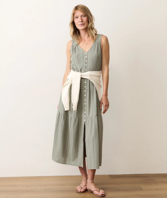 Corinne Button Maxi Dress