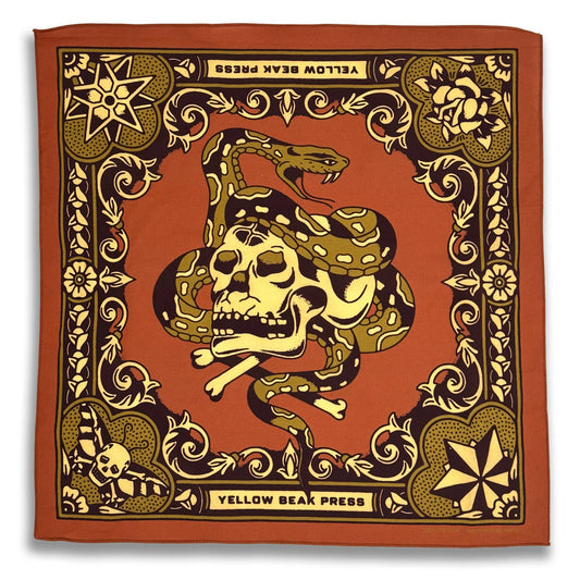 Maroon Skull Bandana