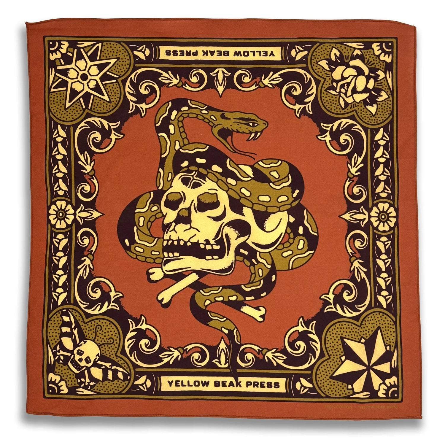 Maroon Skull Bandana - MST GoodsYellow Beak Press