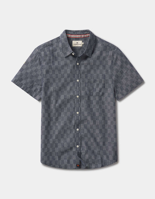 mens-checkered-woven-short-sleeved-button-up-flatlay-mstgoods.com