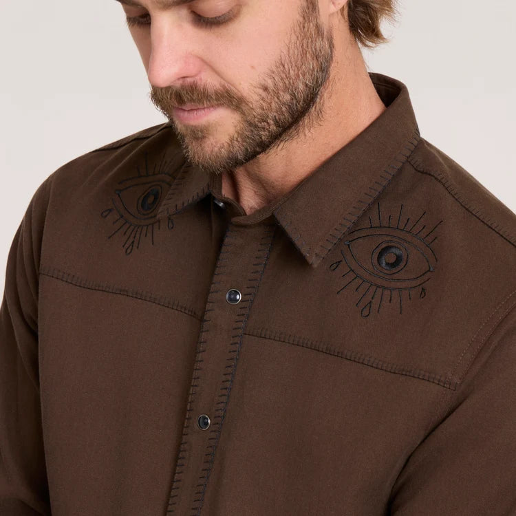 Ritual Range Shirt in Tobacco - Scorpion, Eyes