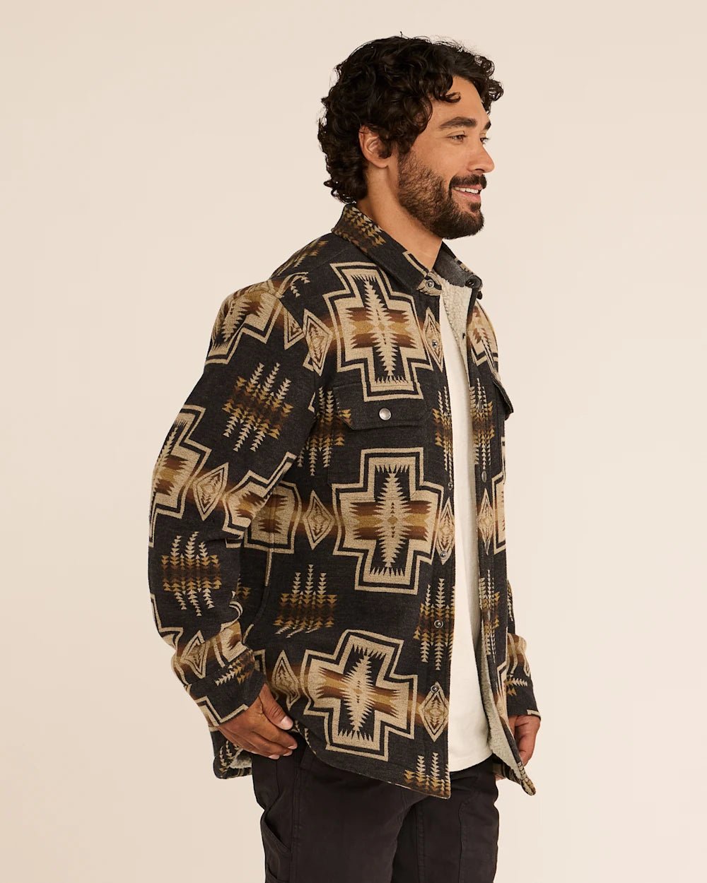 MEN'S WYETH FALLS COTTON CHAMOIS SHERPA-LINED SHIRT JACKET - MST GoodsPendleton