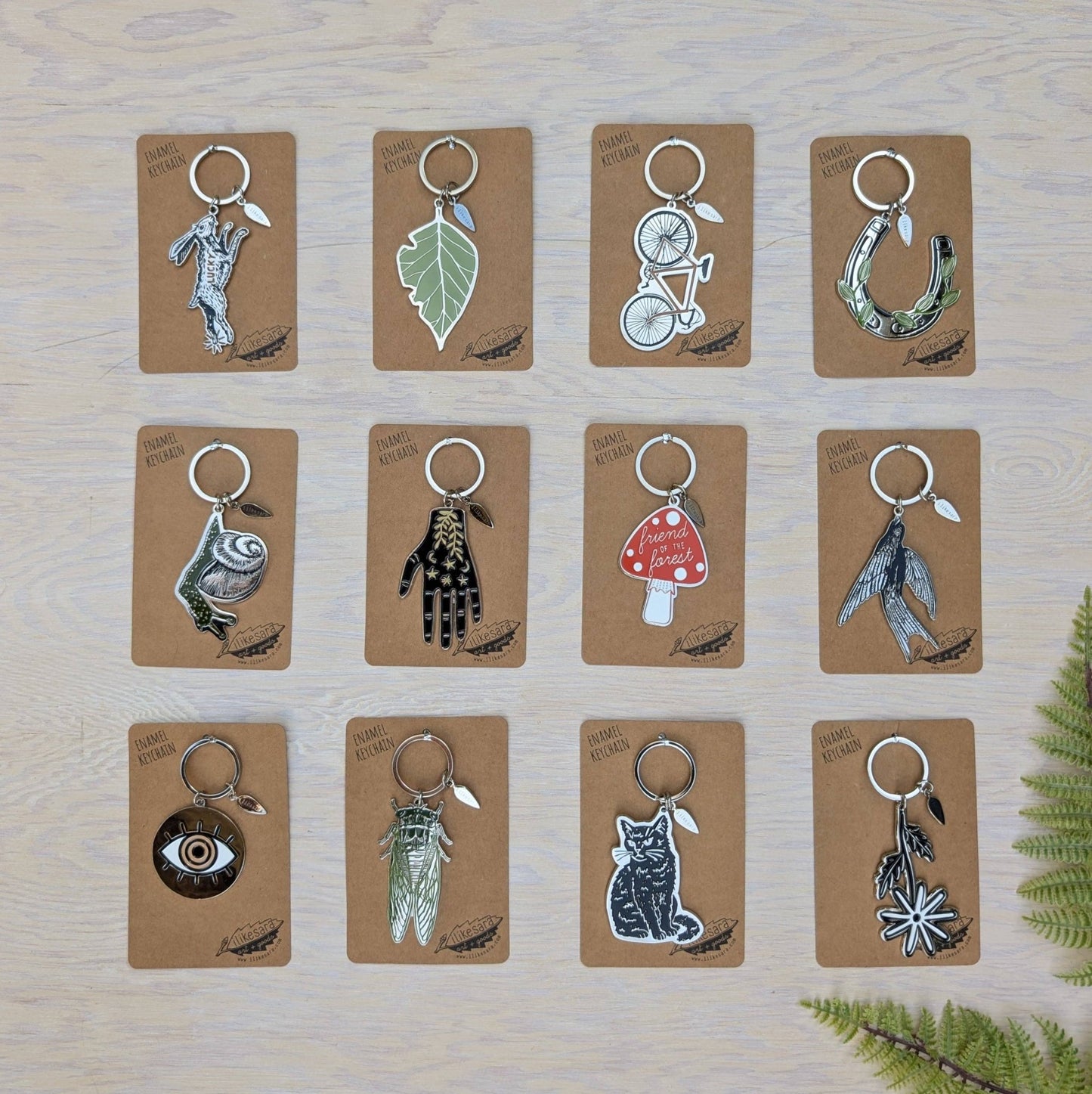 Metal enamel keychain / purse charm | black cat - MST Goodsilikesara | art + goods