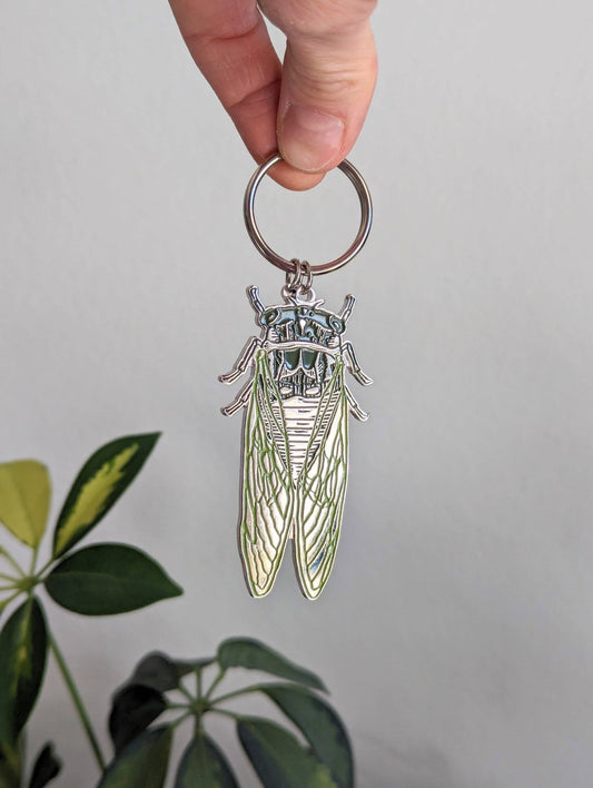 Metal enamel keychain / purse charm | cicada - MST Goodsilikesara | art + goods