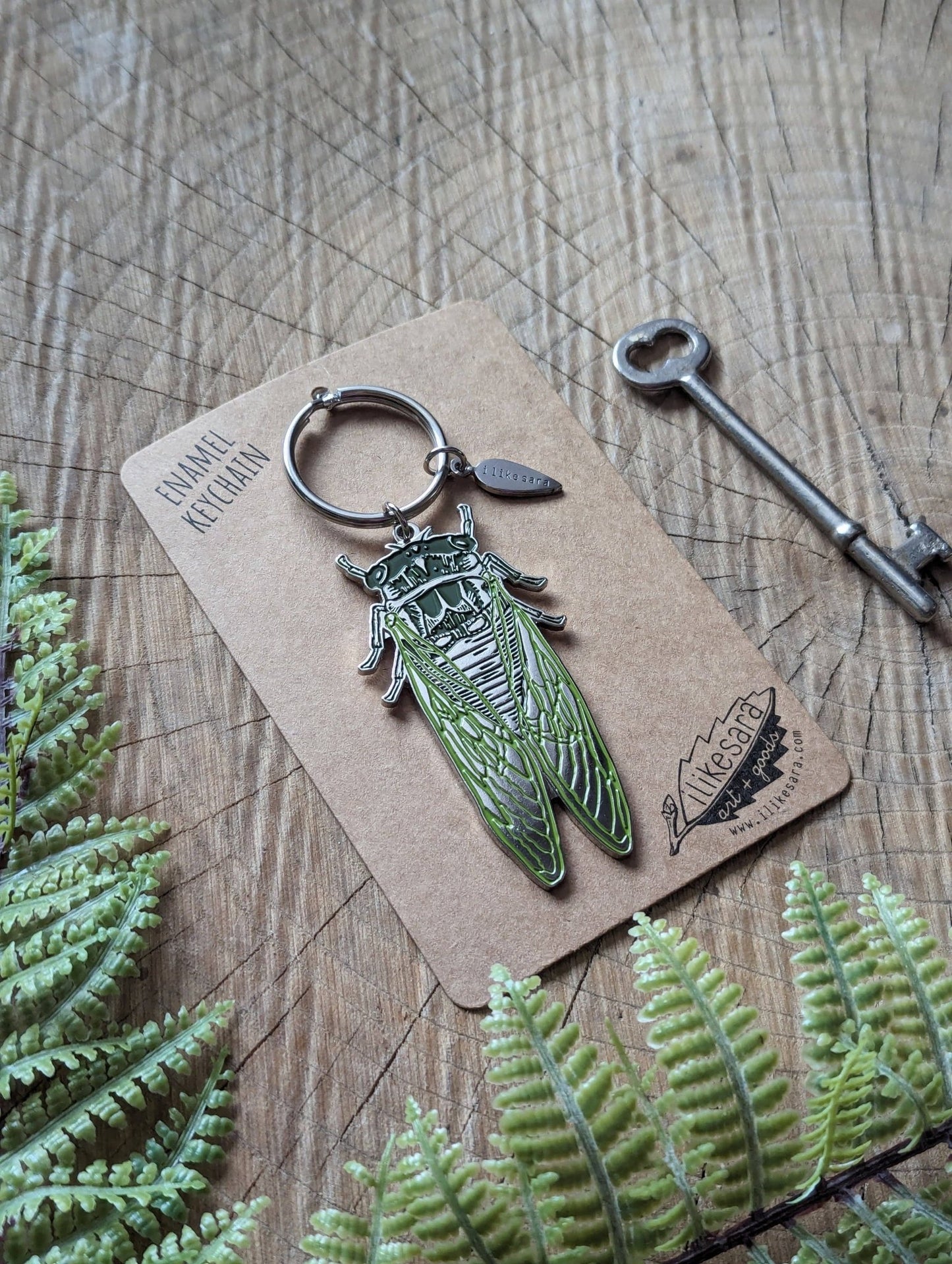 Metal enamel keychain / purse charm | cicada - MST Goodsilikesara | art + goods