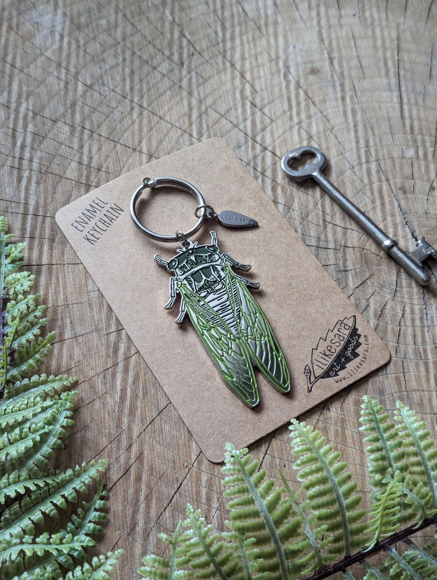 Metal enamel keychain / purse charm | cicada - MST Goodsilikesara | art + goods