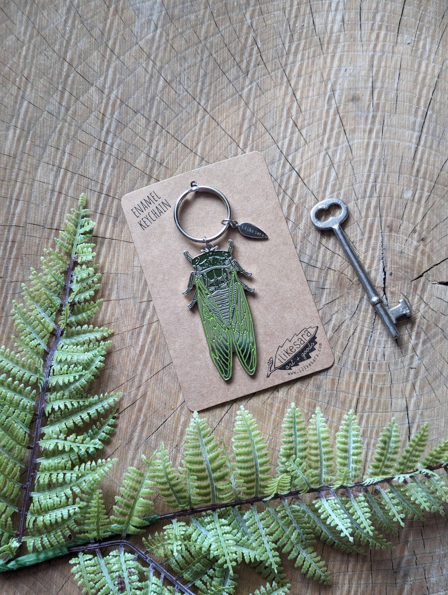 Metal enamel keychain / purse charm | cicada - MST Goodsilikesara | art + goods