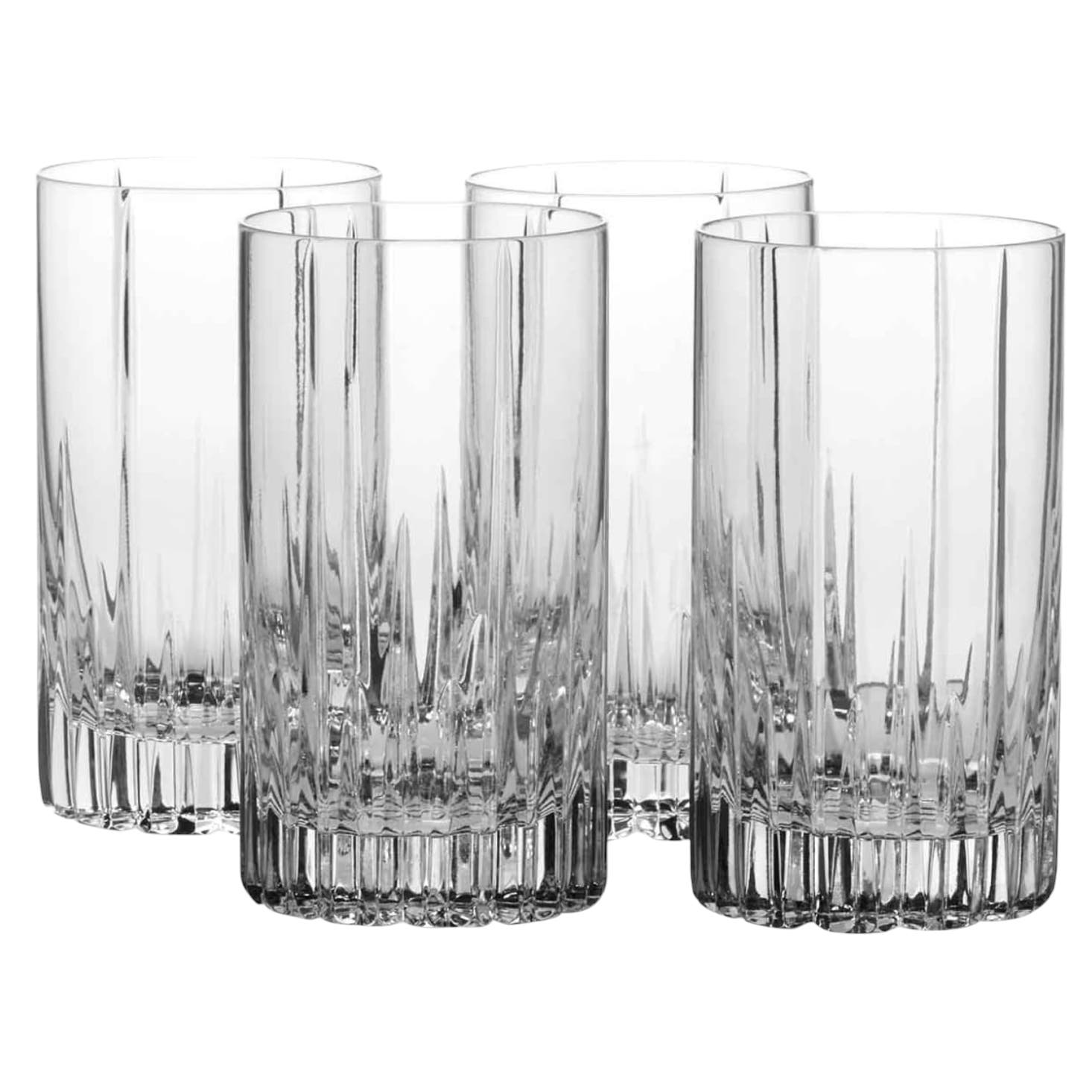 Mikasa Crystal “Arctic Lights” Highball Glasses Set of 4 Rare HTF - MST GoodsMikasa