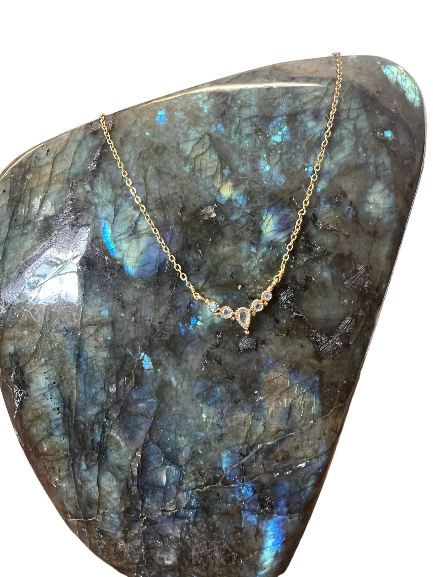 Moonstone Cluster Necklace - MST GoodsBaizaar