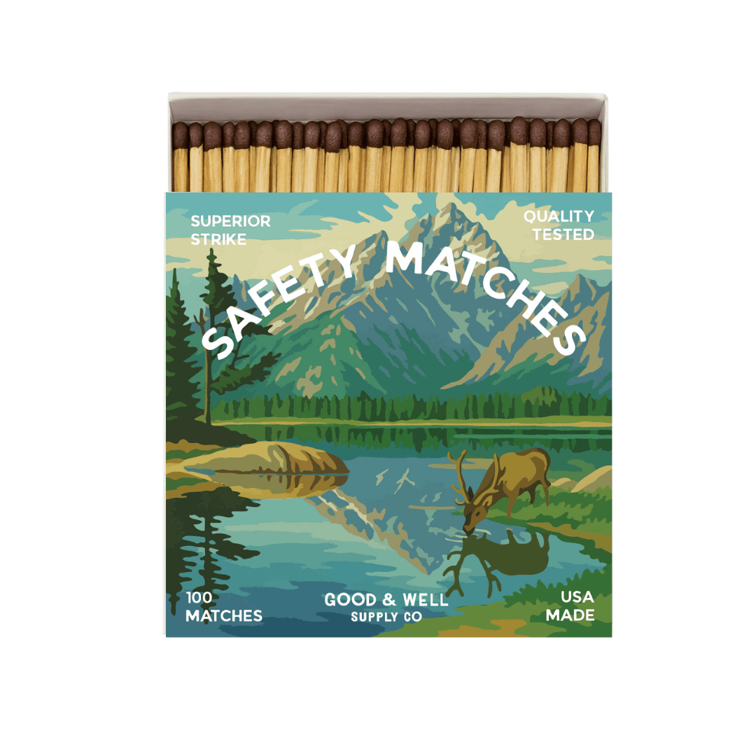 Mountain Lake & Elk Matchbox - Paint-By-Number Collection - MST GoodsGood & Well Supply Co.