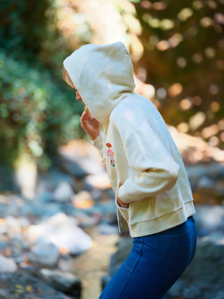 Mushroom Garden Zip Terry Hoodie