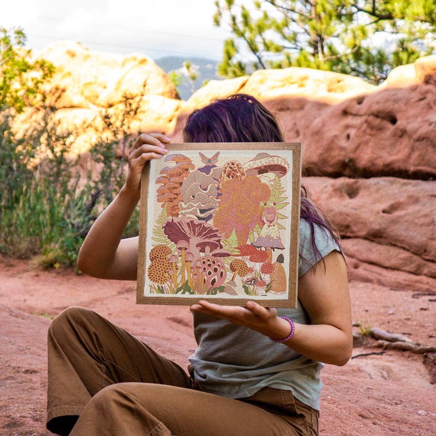 Mushroom Planet 3 12"x12" Print - MST GoodsArt PrintCaroline Clark