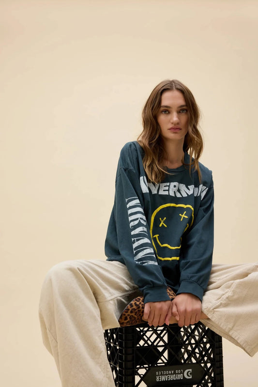 Nirvana Nevermind Smiley Merch Longsleeve T-Shirt - MST GoodsDaydreamer