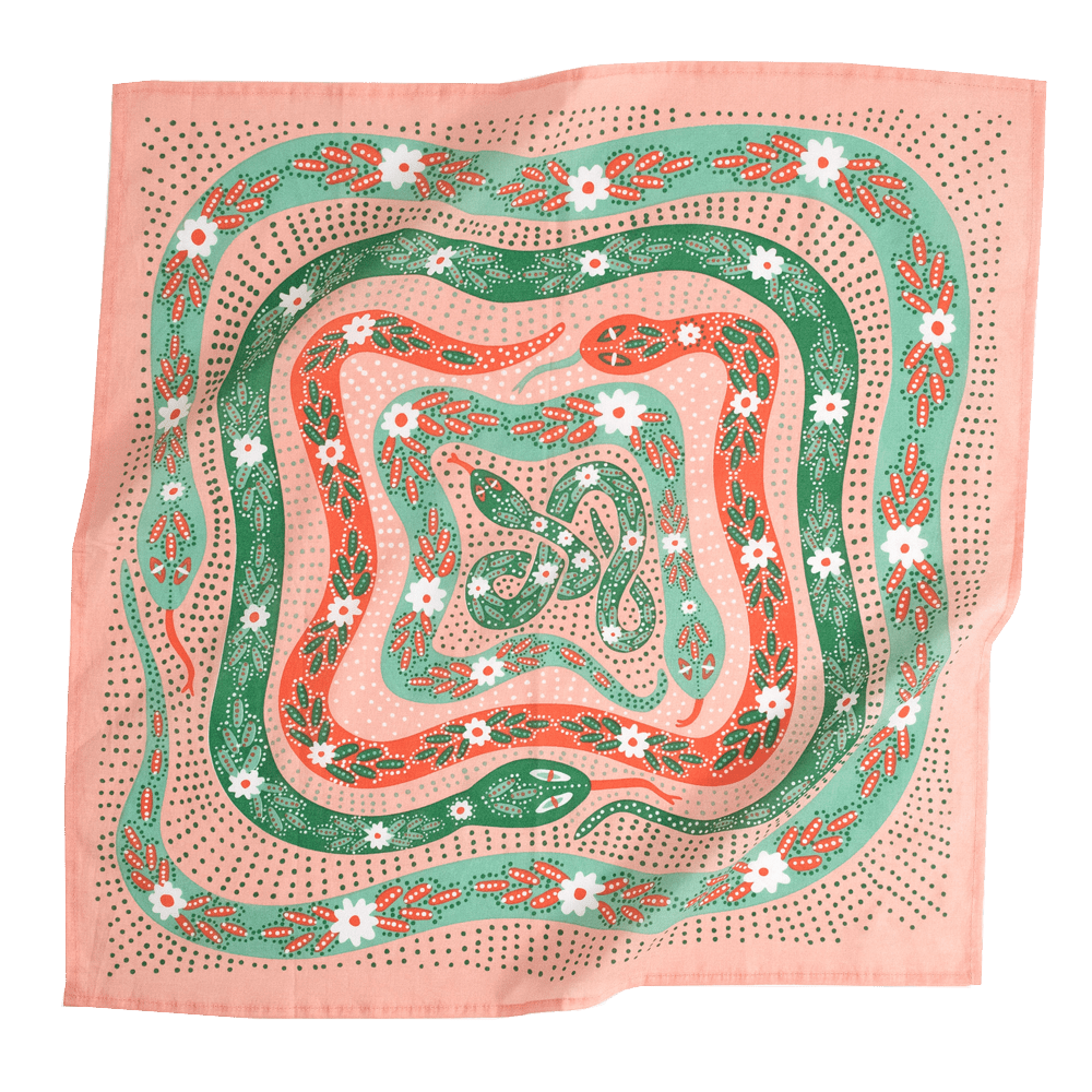 No. 069 Snakes Pink - MST GoodsBandanasHandker Bandanas