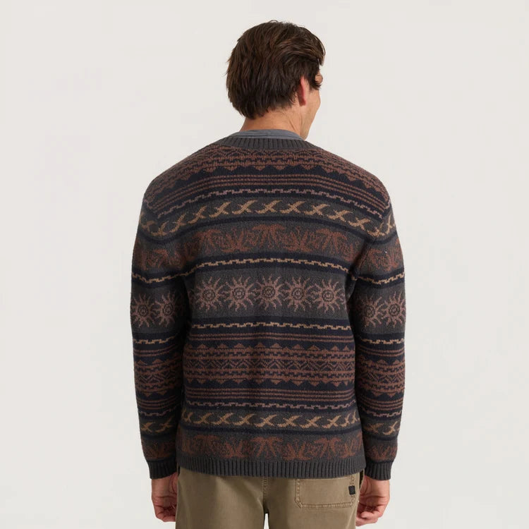 Nomad Jacquard Cardigan in Rust