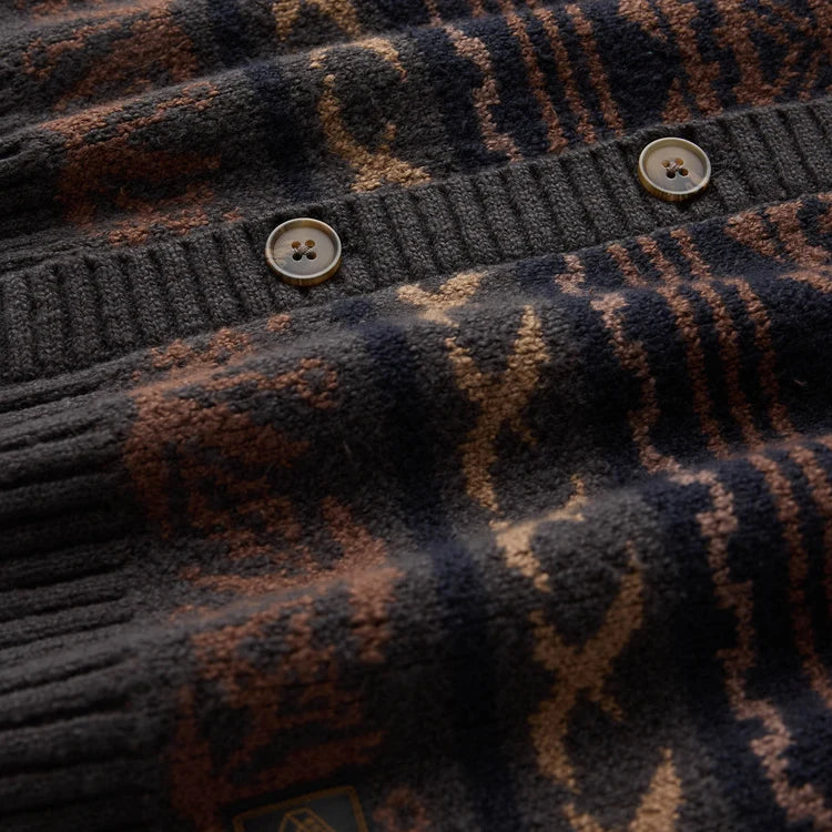 Nomad Jacquard Cardigan in Rust