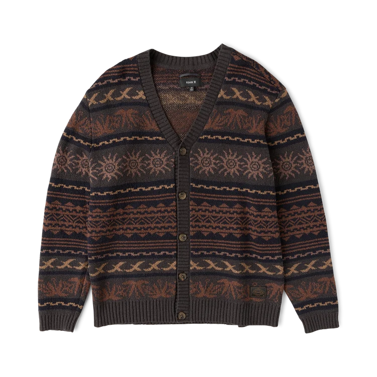 Nomad Jacquard Cardigan in Rust