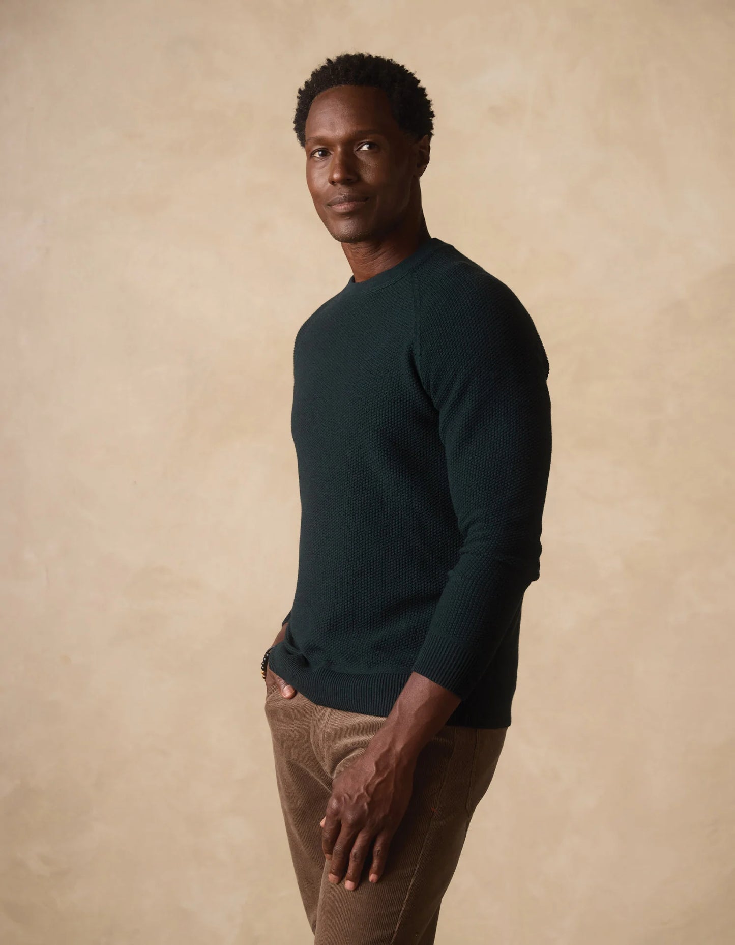 Coolmax Textured Crewneck Sweater