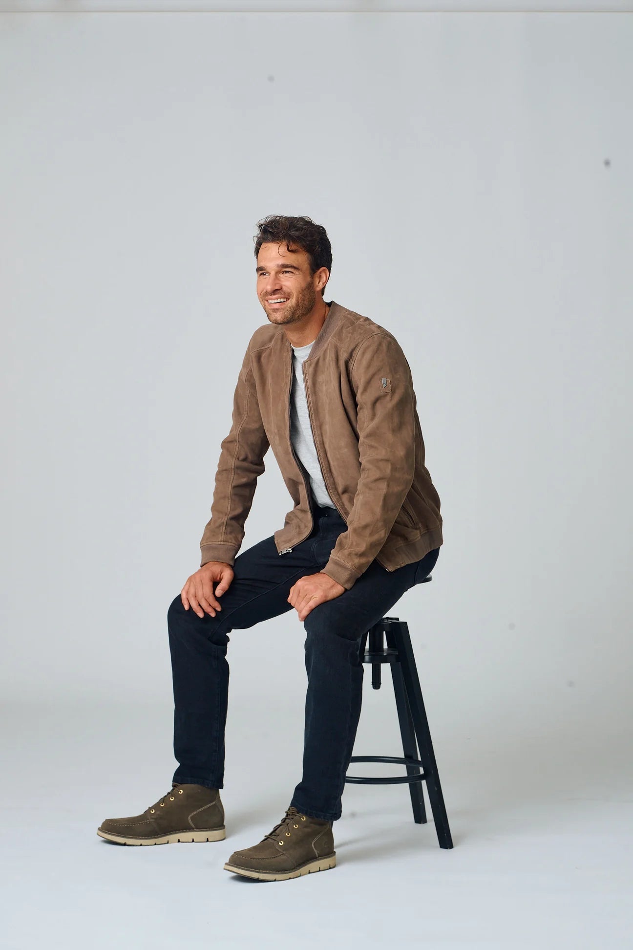 Nubuck Leather Bomber Jacket - MST GoodsBomber JacketMauritius