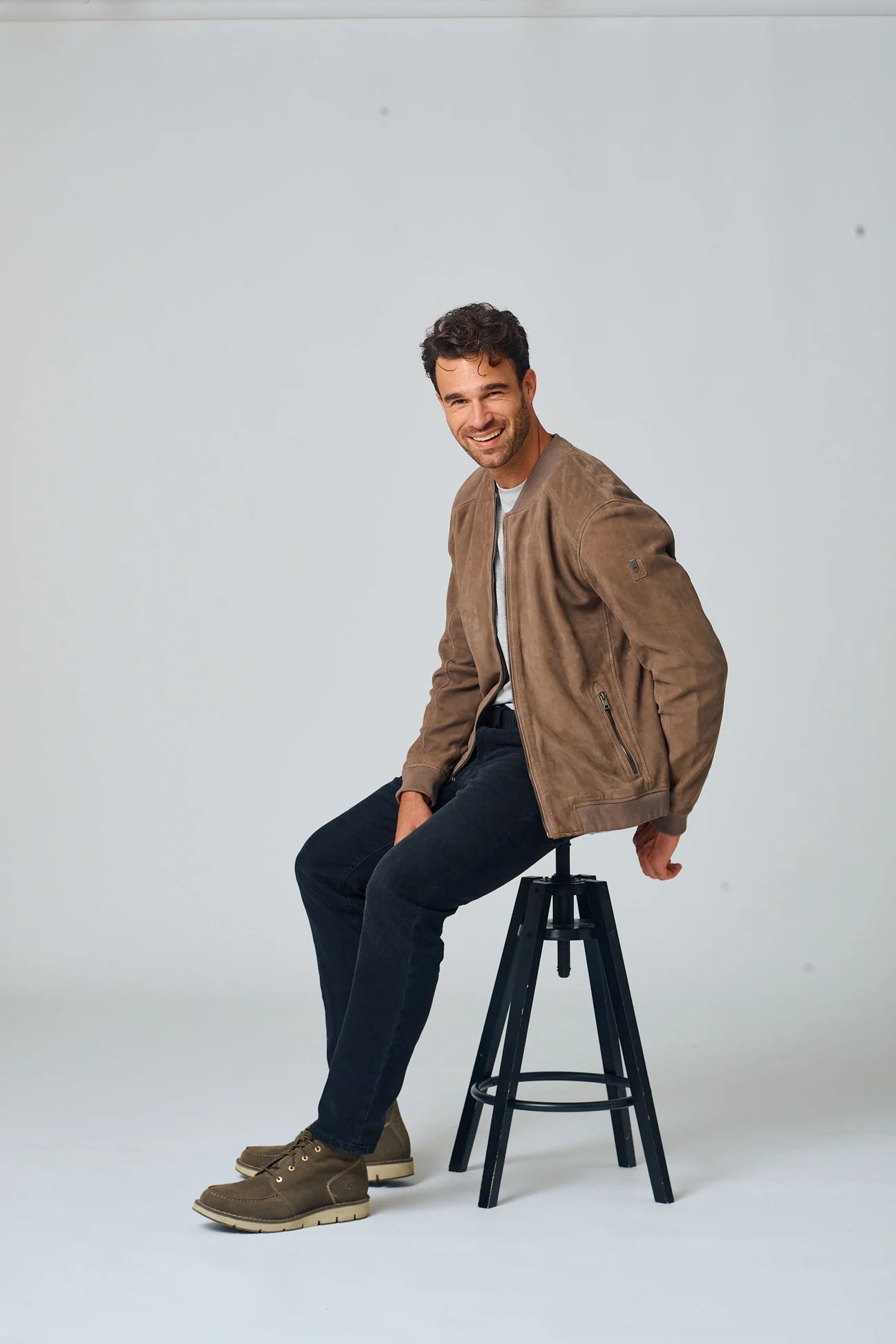 Nubuck Leather Bomber Jacket - MST GoodsBomber JacketMauritius