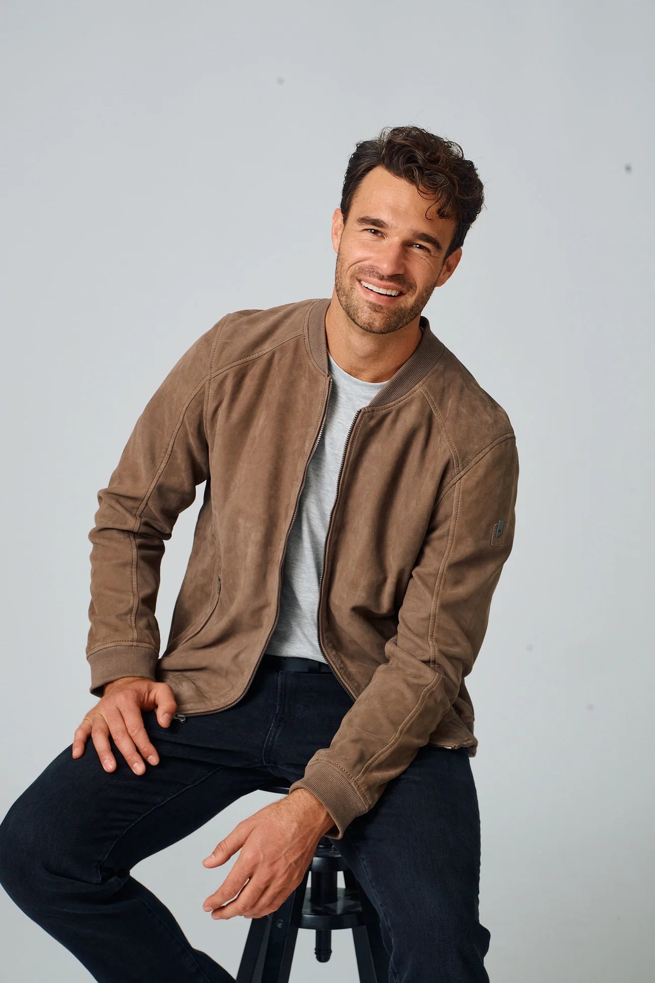 Nubuck Leather Bomber Jacket - MST GoodsBomber JacketMauritius
