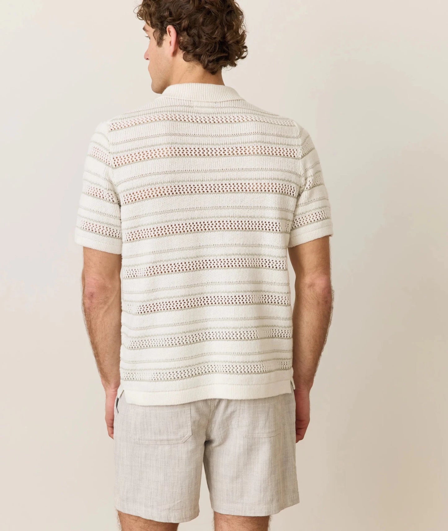 Open Knit Sweater Button-Down - MST GoodsMarine Layer