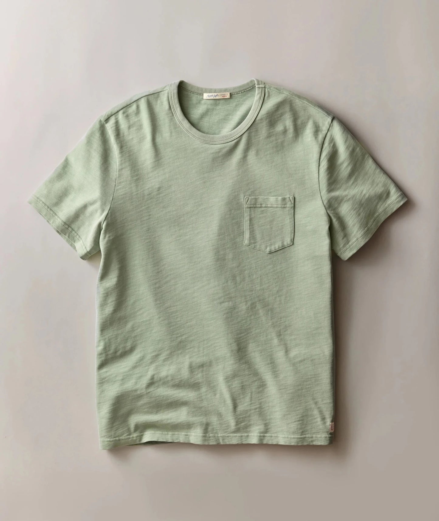 Organic Heavy Slub Pocket Tee In Iceberg Green - MST GoodsTee ShirtsMarine Layer