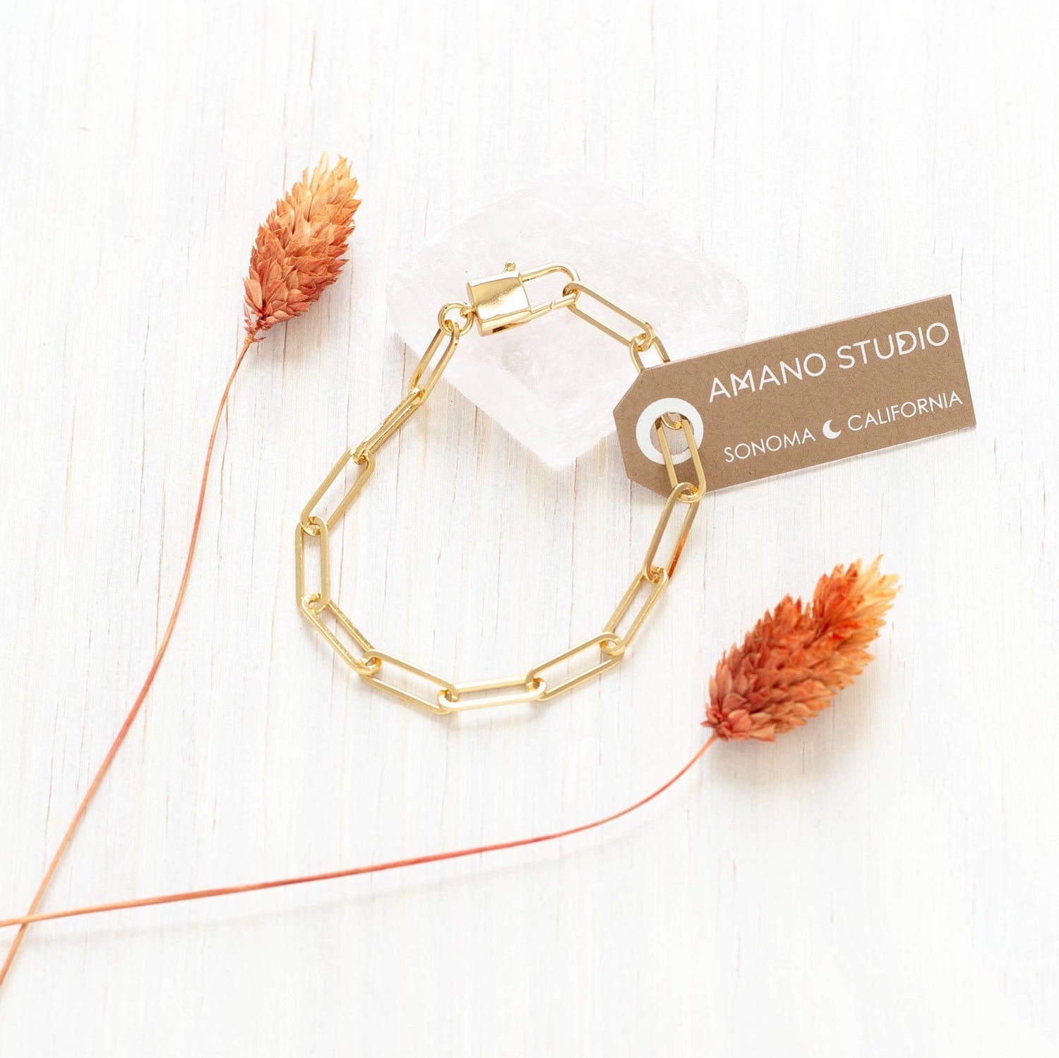Paperclip, Padlock Statement Chain Bracelet - MST GoodsAmano Studio