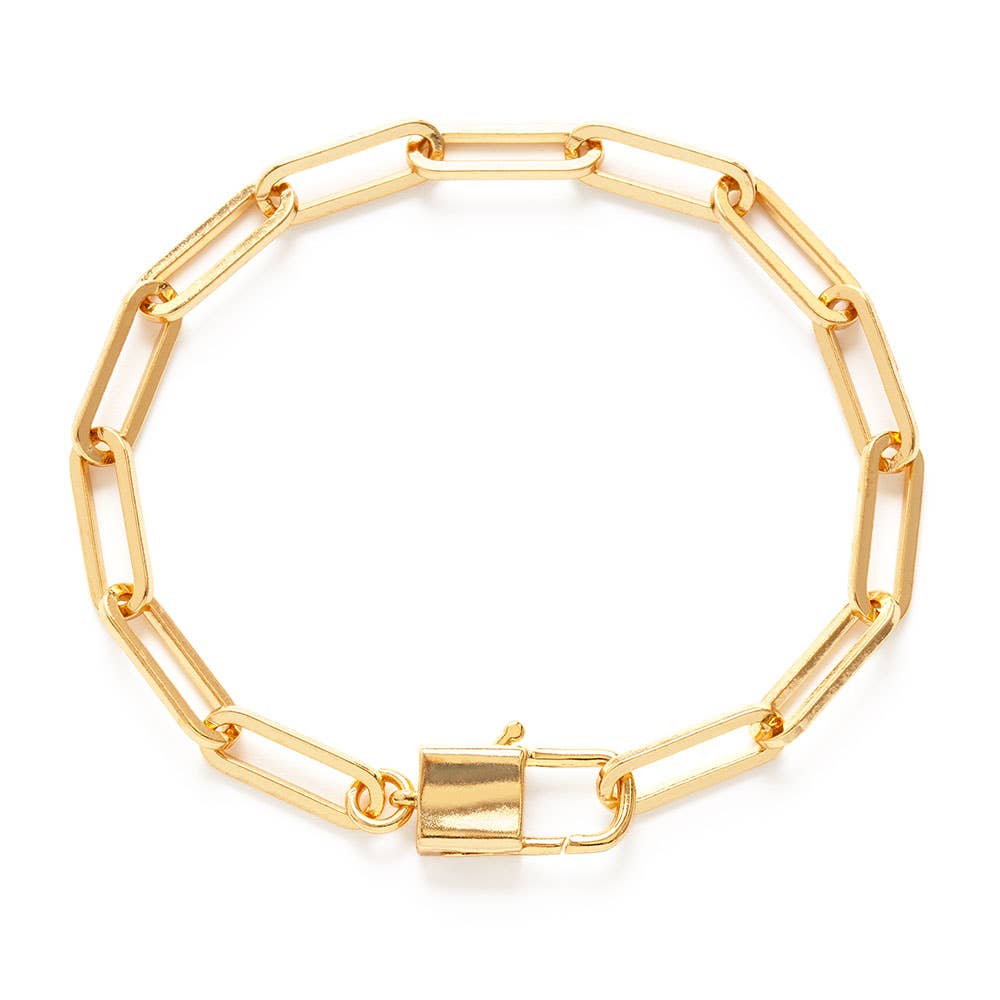 Paperclip, Padlock Statement Chain Bracelet - MST GoodsAmano Studio
