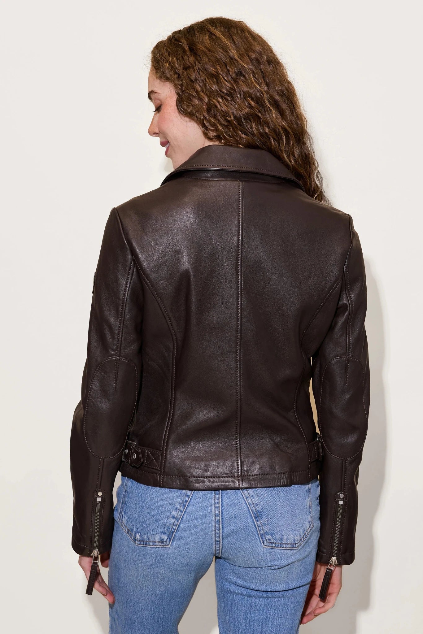 Pasja Mocha Lambskin Leather Jacket Regular Fit - MST GoodsMauritius