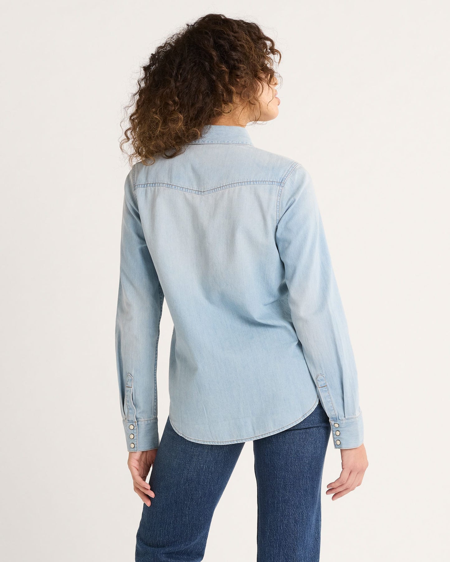 Women's Chambray Gambler Shirt Light Blue