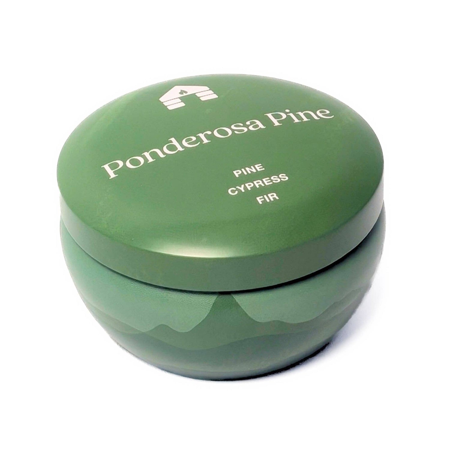Green container labeled 'Ponderosa Pine' on a white background