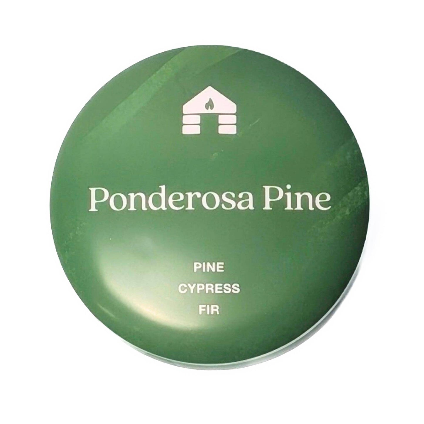 Green container labeled 'Ponderosa Pine' with a logo on a white background