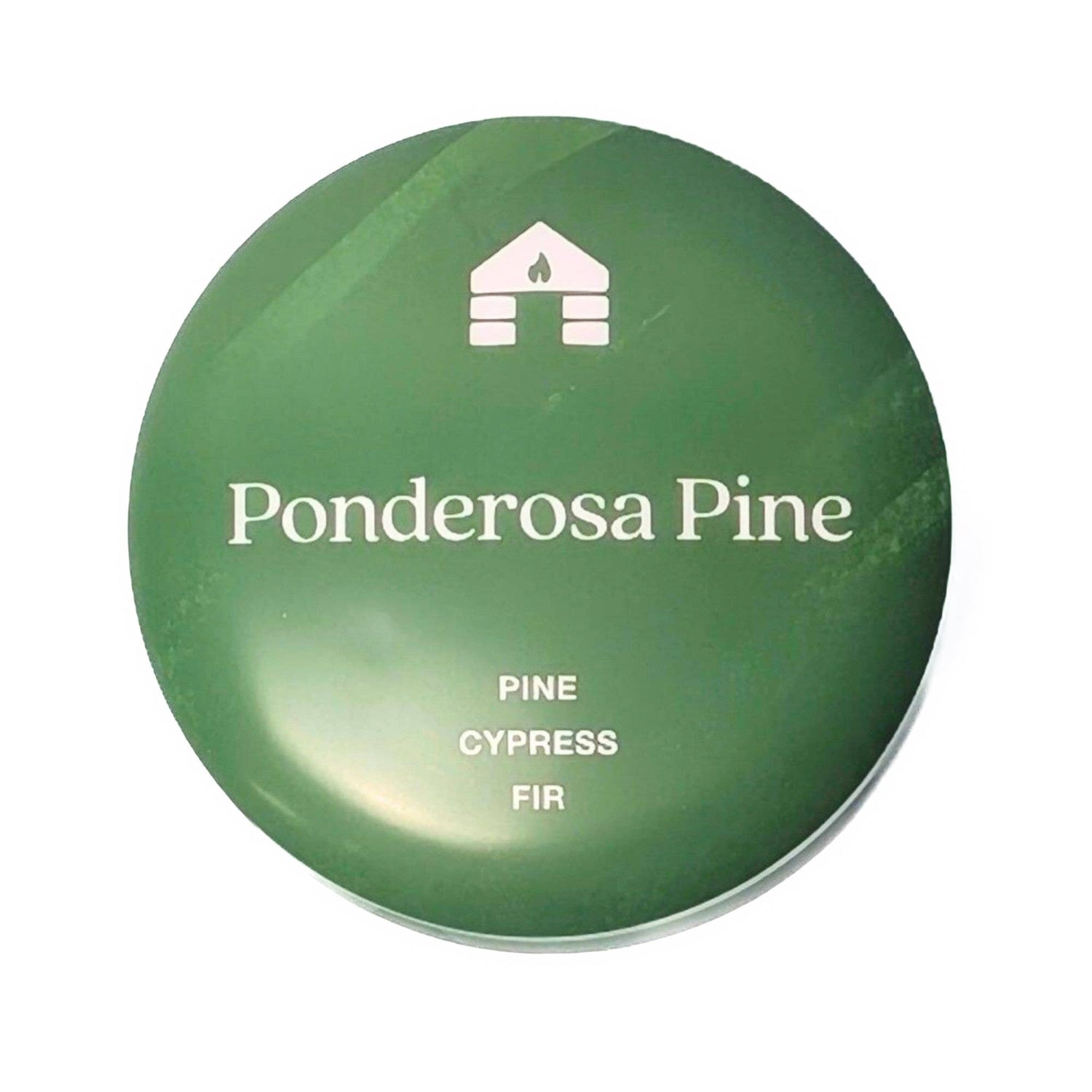 Green container labeled 'Ponderosa Pine' with a logo on a white background
