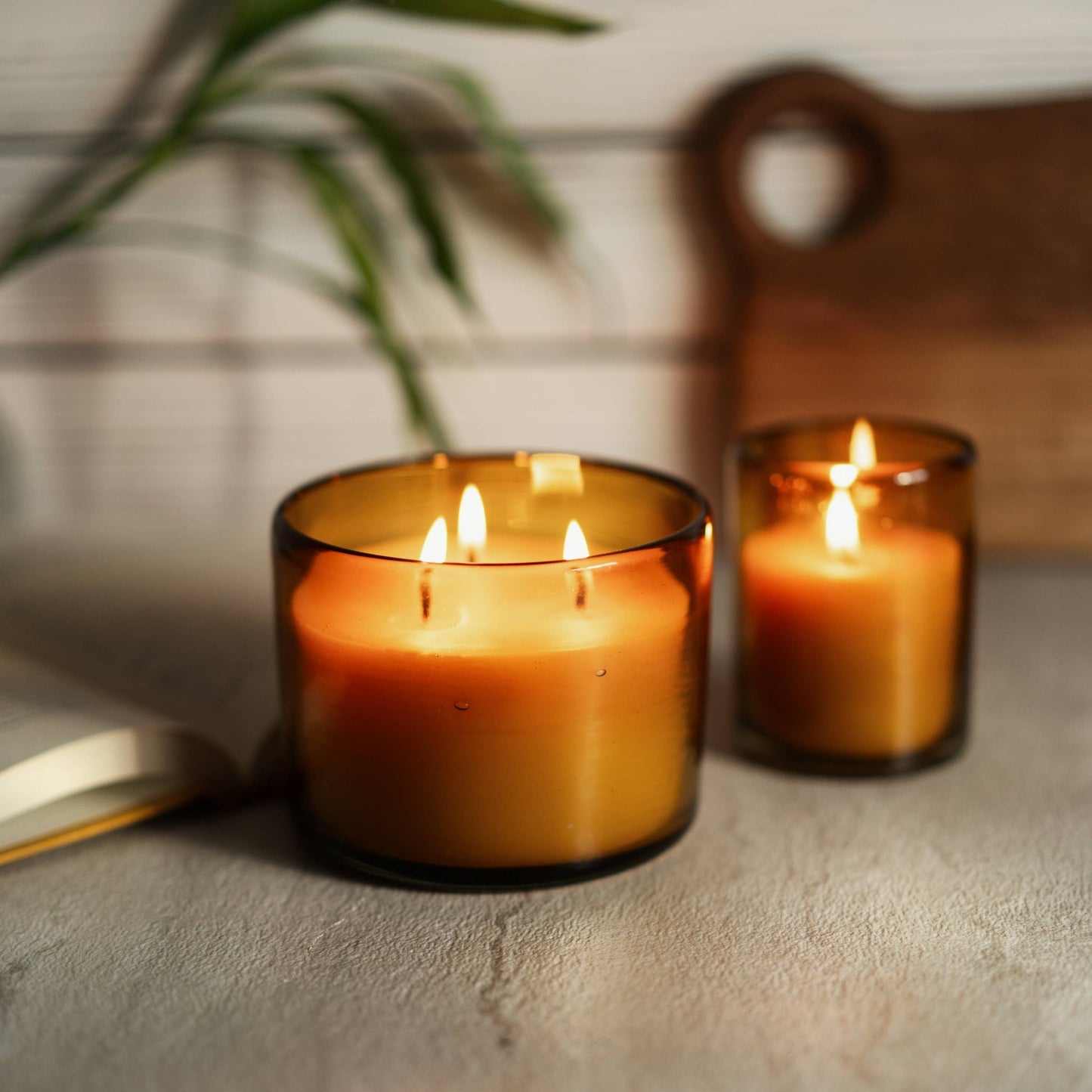 Pure Beeswax Jar Candle in Blown Glass Holder - MST GoodsBluecorn Candles