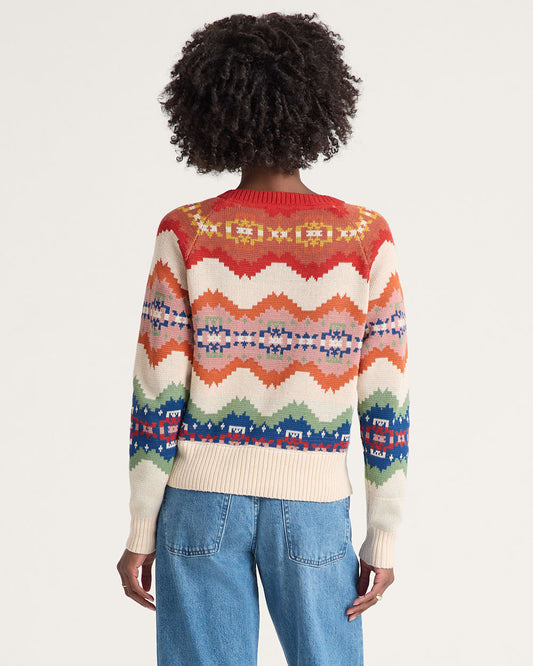 Raglan Cotton Graphic Sweater Ecru Harding Stripe - MST GoodsSweaterPendleton
