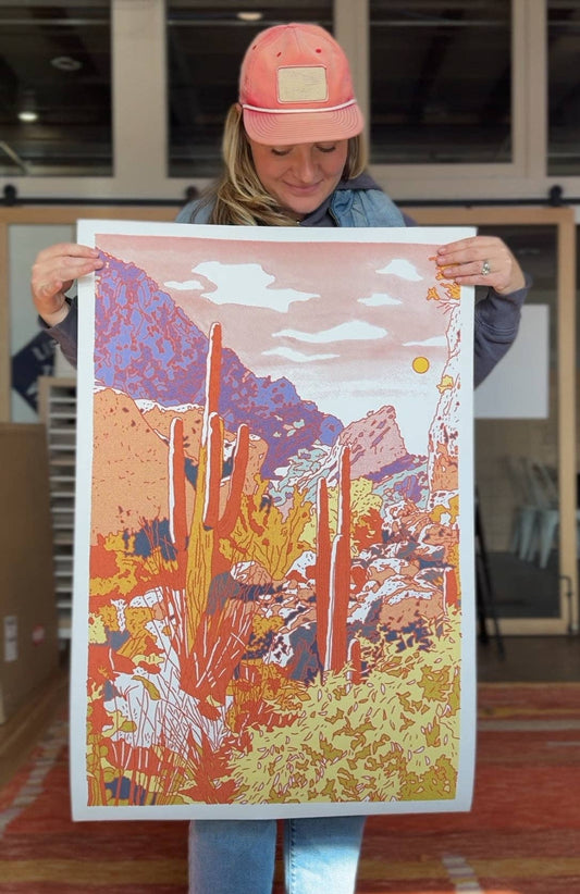 Red Cacti Desert Print - MST GoodsCaroline Clark