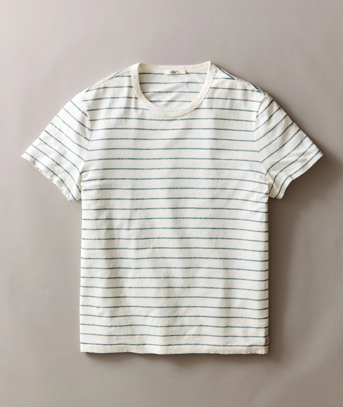 Striped t-shirt on a plain background