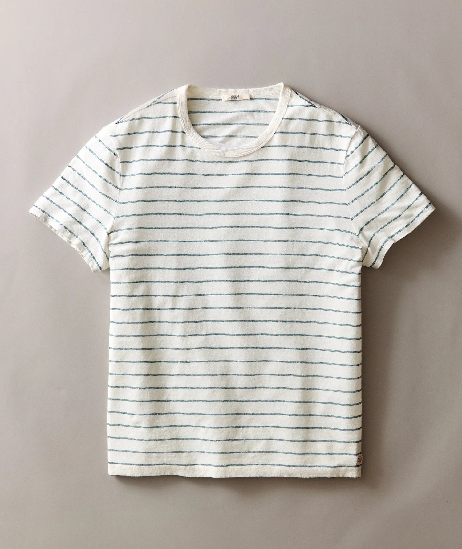 Striped t-shirt on a plain background