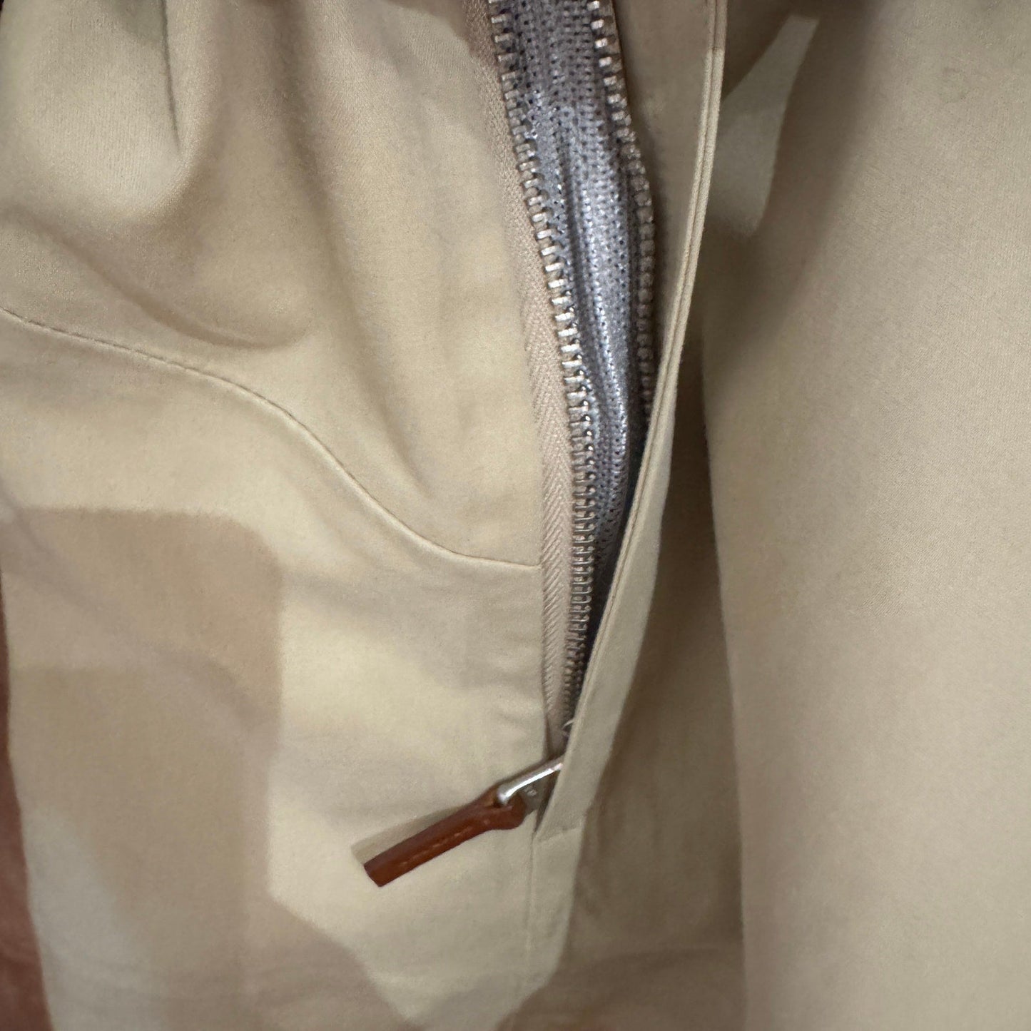 RLX Ralph Lauren Rain Jacket Ivory Tan Leather Trim Tactical Quality Men's L - MST GoodsRLX Ralph Lauren