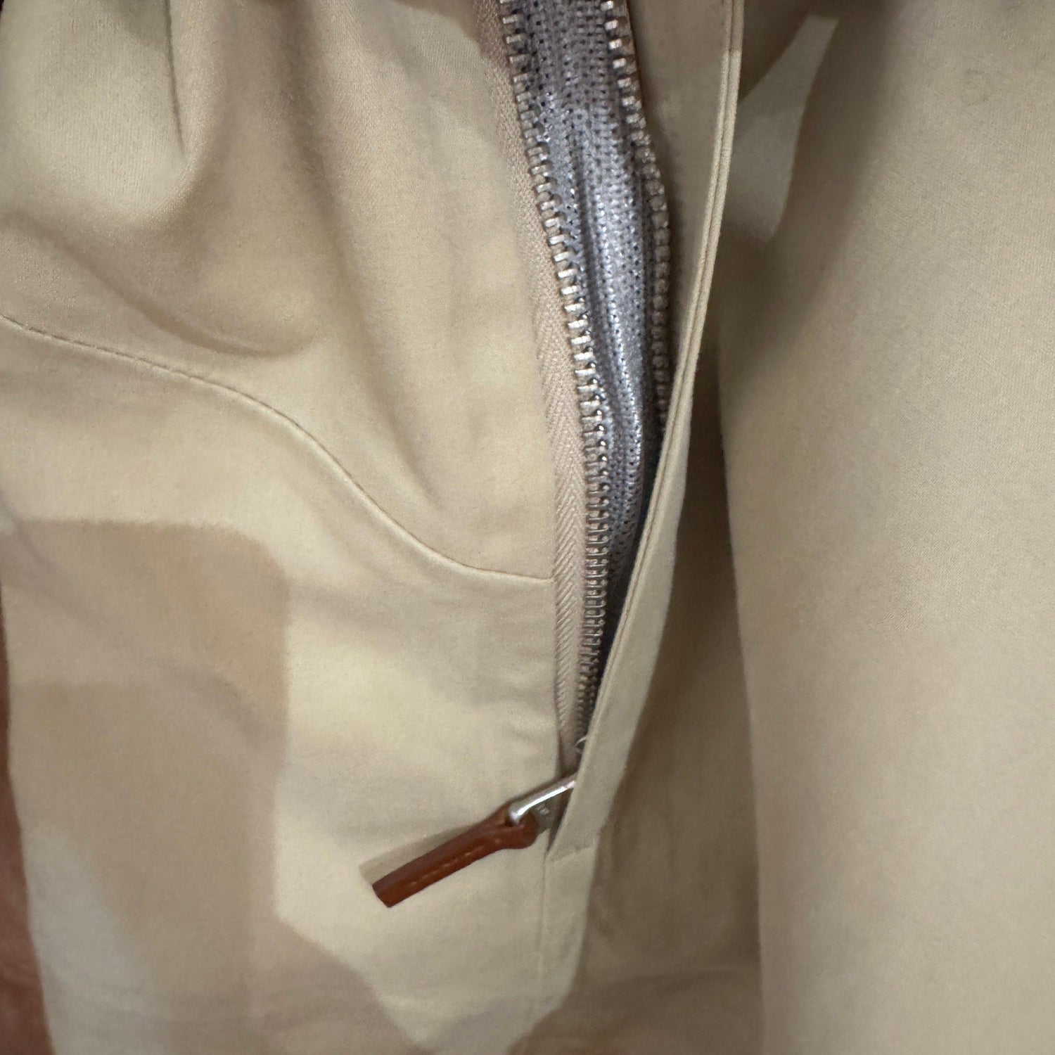 RLX Ralph Lauren Rain Jacket Ivory Tan Leather Trim Tactical Quality Men's L - MST GoodsRLX Ralph Lauren