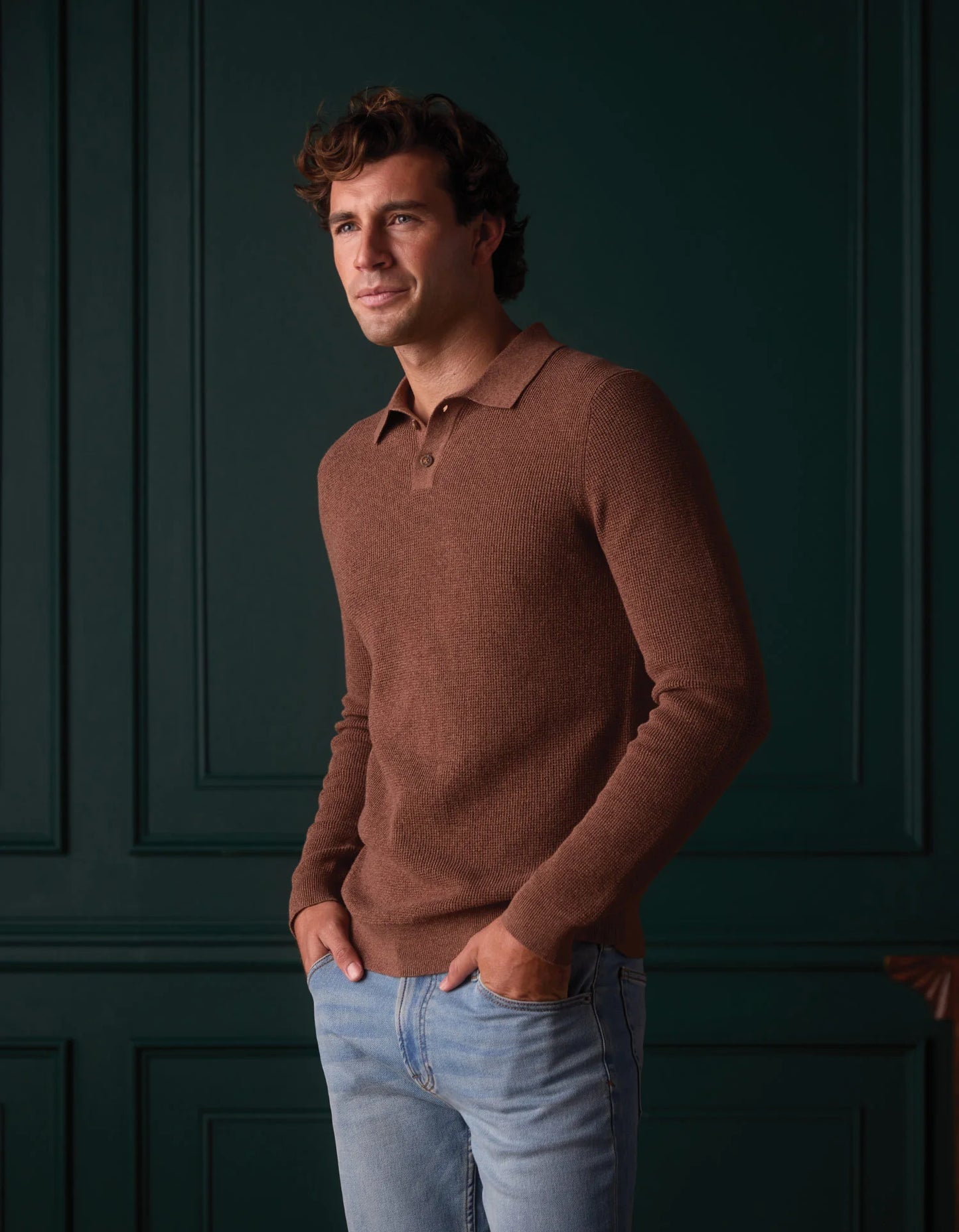 Robles Knit Waffle Stitch Polo