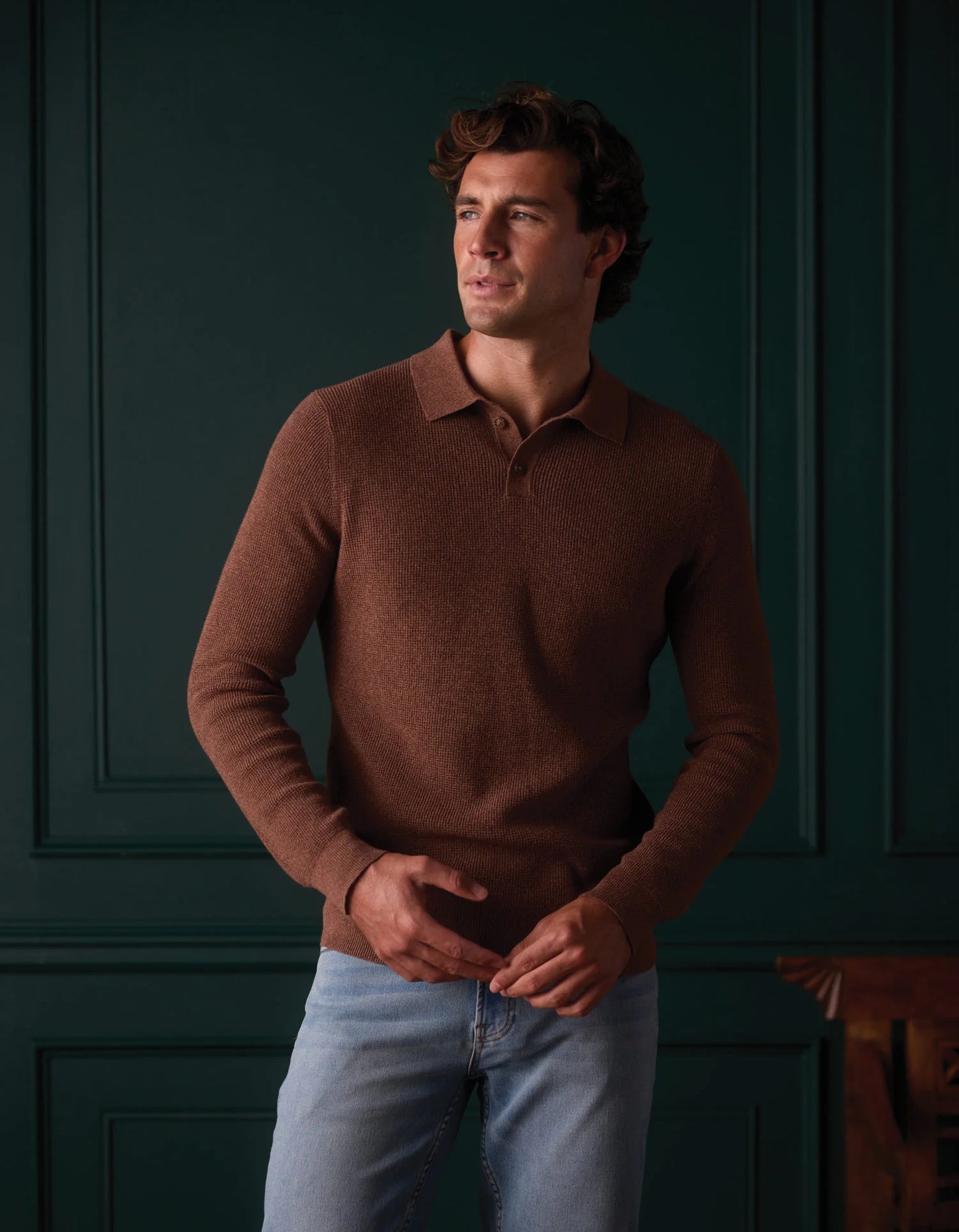 Robles Knit Waffle Stitch Polo