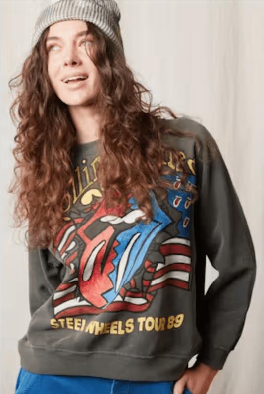 Rolling Stones Steel Wheel on Stencil Sweatshirt - MST GoodsPeople of Leisure