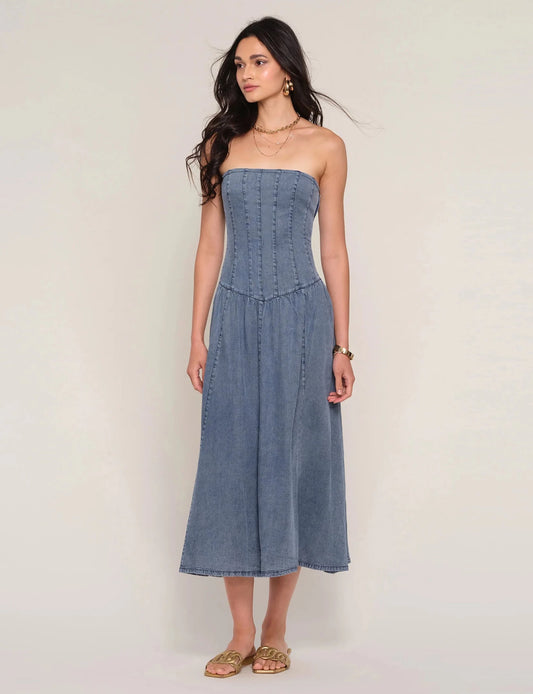 Ronan Strapless Denim Dress - MST GoodsDressesHeartloom