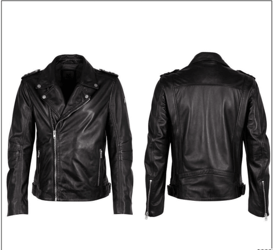 Rotys Black Leather Moto Jacket - MST GoodsMauritius